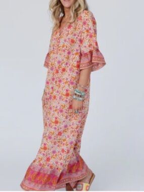 Three Bird Nest / Gigio USA maxi muumuu dress size L